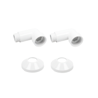 Комплекты углового соединения для ПС с боковым подключением (г/ш) 1" х 1/2" Белый