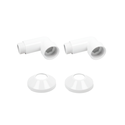 Комплекты углового соединения для ПС с боковым подключением (г/ш) 1" х 1" Белый