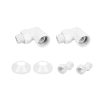 Комплекты для нижнего подключения водяных ПС 3/4" х 1/2" уголок со сгоном Белый