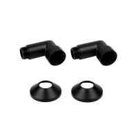 Комплекты углового соединения для ПС с боковым подключением (г/ш) 1" х 1" Черный