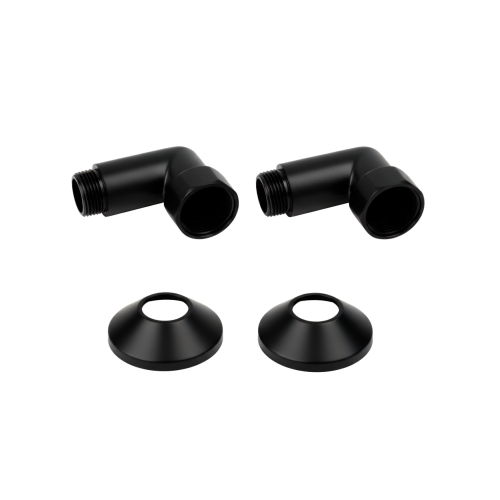 Комплекты углового соединения для ПС с боковым подключением (г/ш) 1" х 1" Черный