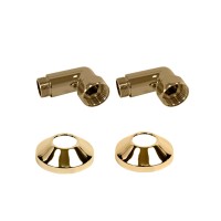 Комплекты углового соединения для ПС с боковым подключением (г/ш) 1" х 1" Матовое Золото PVD