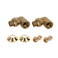 Комплекты углового соединения для ПС с боковым подключением (г/ш) 1" х 3/4" Матовое Золото PVD