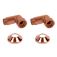 Комплекты углового соединения для ПС с боковым подключением (г/ш) 1" х 3/4" Медь Матовая PVD