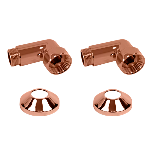 Комплекты углового соединения для ПС с боковым подключением (г/ш) 1" х 3/4" Медь Матовая PVD