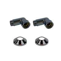 Комплекты углового соединения для ПС с боковым подключением (г/ш) 1" х 1" Оружейная Сталь Матовая PVD