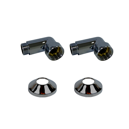 Комплекты углового соединения для ПС с боковым подключением (г/ш) 1" х 1" Оружейная Сталь Покраска