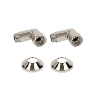 Комплекты углового соединения для ПС с боковым подключением (г/ш) 1" х 1/2" Сатин