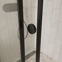 Душевое ограждение в нишу раздвижное  BEN_501_BL_C_1950x1200