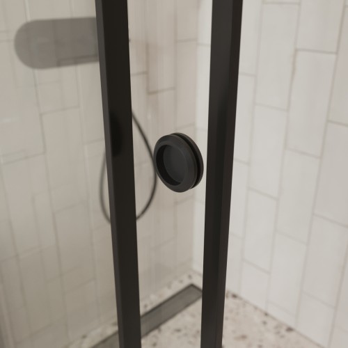 Душевое ограждение в нишу раздвижное  BEN_501_BL_C_1950x1200