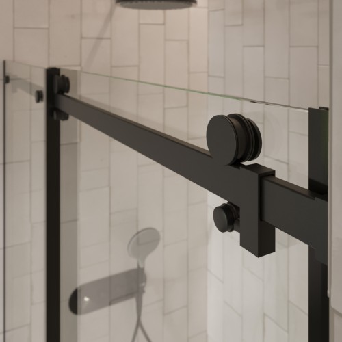 Душевое ограждение в нишу раздвижное  BEN_501_BL_C_1950x1200