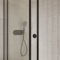 Душевое ограждение в нишу раздвижное  BEN_501_BL_C_1950x1200