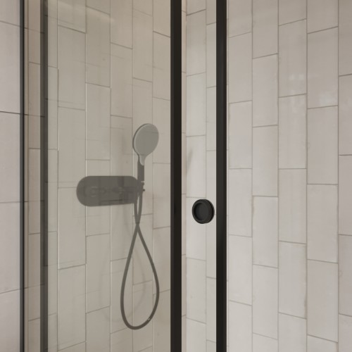 Душевое ограждение в нишу раздвижное  BEN_501_BL_C_1950x1200