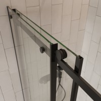 Душевое ограждение в нишу раздвижное  BEN_501_BL_C_1950x1200