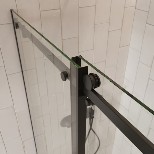 Душевое ограждение в нишу раздвижное  BEN_501_BL_C_1950x1200