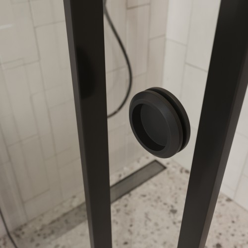 Душевое ограждение в нишу раздвижное  BEN_501_BL_C_1950x1200