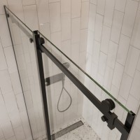 Душевое ограждение в нишу раздвижное  BEN_501_BL_C_1950x1200