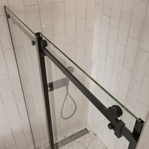 Душевое ограждение в нишу раздвижное  BEN_501_BL_C_1950x1200