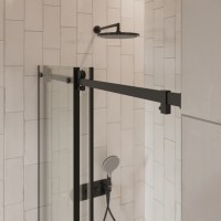 Душевое ограждение в нишу раздвижное  BEN_501_BL_C_1950x1200