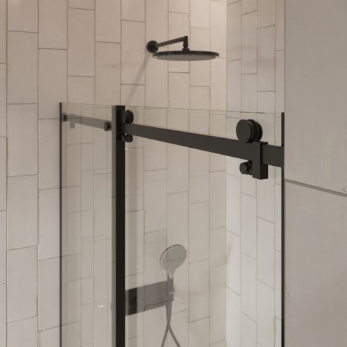 Душевое ограждение в нишу раздвижное  BEN_501_BL_C_1950x1200