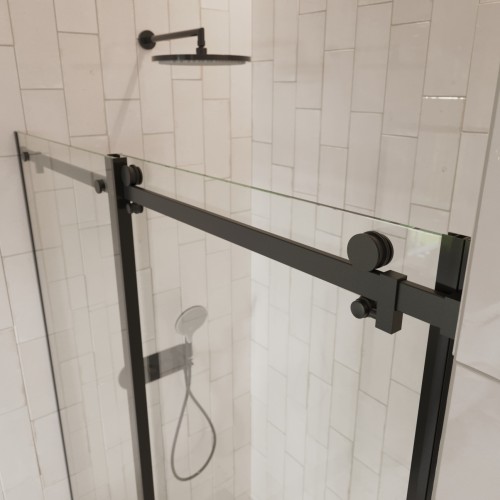 Душевое ограждение в нишу раздвижное  BEN_501_BL_C_1950x1200