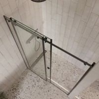 Душевое ограждение в нишу раздвижное  BEN_501_BL_C_1950x1200