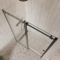 Душевое ограждение в нишу раздвижное  BEN_501_BL_C_1950x1200