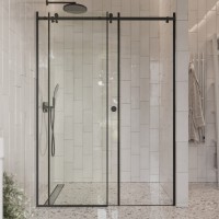 Душевое ограждение в нишу раздвижное  BEN_501_BL_C_1950x1200