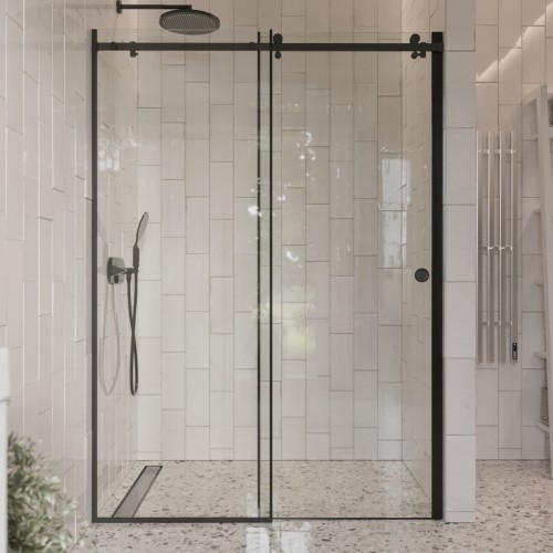 Душевое ограждение в нишу раздвижное  BEN_501_BL_C_1950x1200