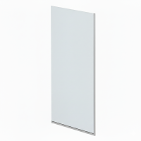 Шторка для ванны стационарная прозрачное стекло/профиль сатин 1400х600