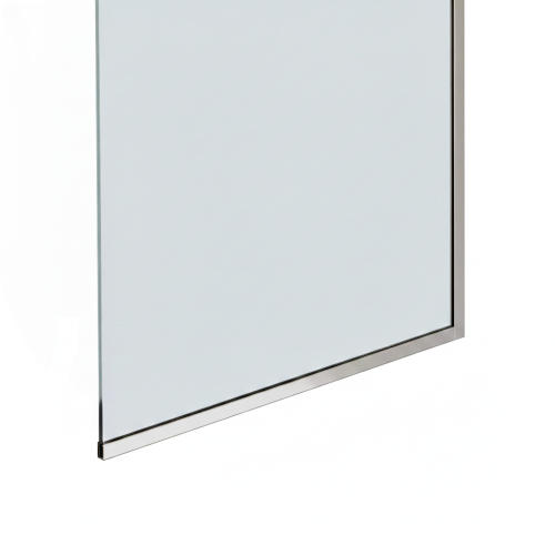 Шторка для ванны стационарная прозрачное стекло/профиль сатин 1400х600