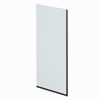 Шторка для ванны стационарная прозрачное стекло/профиль оружейная сталь 1400х600