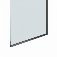 Шторка для ванны стационарная прозрачное стекло/профиль оружейная сталь 1400х600