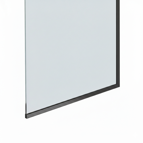 Шторка для ванны стационарная прозрачное стекло/профиль оружейная сталь 1400х600