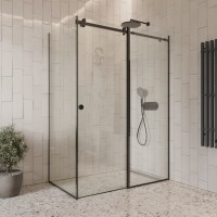 Душевое ограждение  раздвижное  BEN_501_BL_C_1950x1200x800
