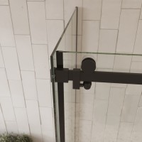 Душевое ограждение  раздвижное  BEN_501_BL_C_1950x1200x800