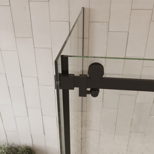 Душевое ограждение  раздвижное  BEN_501_BL_C_1950x1200x800