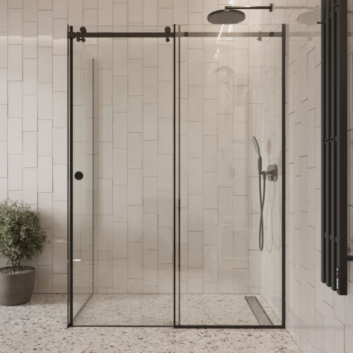 Душевое ограждение  раздвижное  BEN_501_BL_C_1950x1200x900