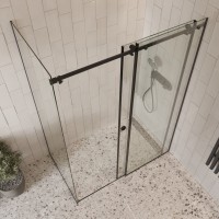 Душевое ограждение  раздвижное  BEN_501_BL_C_1950x1200x900