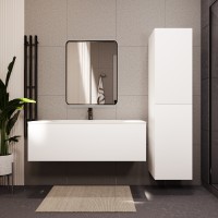 Тумба с раковиной для ванной MEBELVANN АВРОРА 120см подвесная белая
