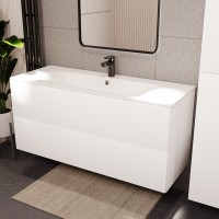 Тумба с раковиной для ванной MEBELVANN АВРОРА 120см подвесная белая