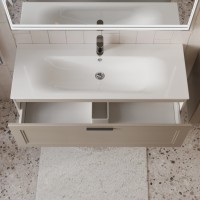 Тумба с раковиной для ванной MEBELVANN КЛАССИК 120см подвесная капучино