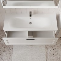 Тумба с раковиной для ванной MEBELVANN КЛАССИК 120см подвесная белая