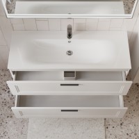 Тумба с раковиной для ванной MEBELVANN КЛАССИК 120см подвесная белая