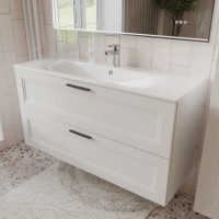 Тумба с раковиной для ванной MEBELVANN КЛАССИК 120см подвесная белая