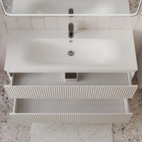 Тумба с раковиной для ванной MEBELVANN СИЦИЛИЯ 120см подвесная белая