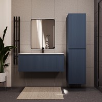 Тумба с раковиной для ванной MEBELVANN ВАТИКАН 120см подвесная серый шелк