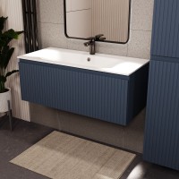 Тумба с раковиной для ванной MEBELVANN ВАТИКАН 120см подвесная серый шелк