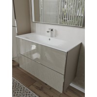 Тумба с раковиной для ванной MEBELVANN ВЕГА 100см подвесная капучино