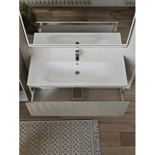 Тумба с раковиной для ванной MEBELVANN ВЕГА 120см подвесная капучино